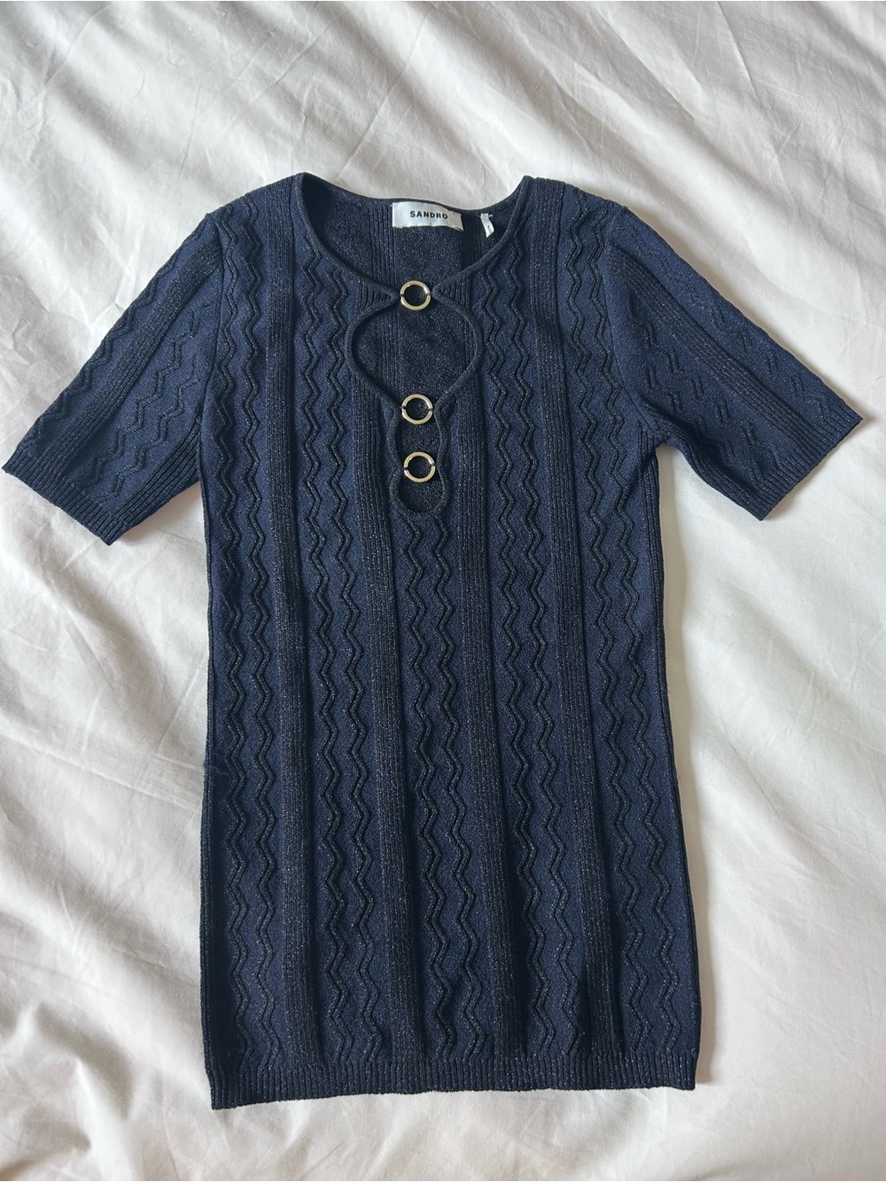 Sandro Chalsey Short Sleeve Top